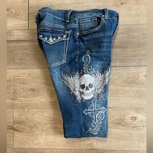 Hot Topic Blinged Flare Jeans